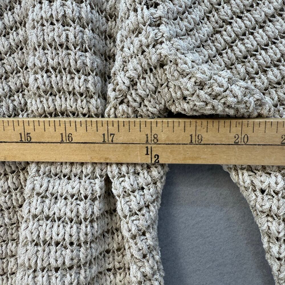 Sigrid Olsen Cardigan Women's L Beige 46% Silk Neutral Business Casual Sweater - Picture 10 of 10